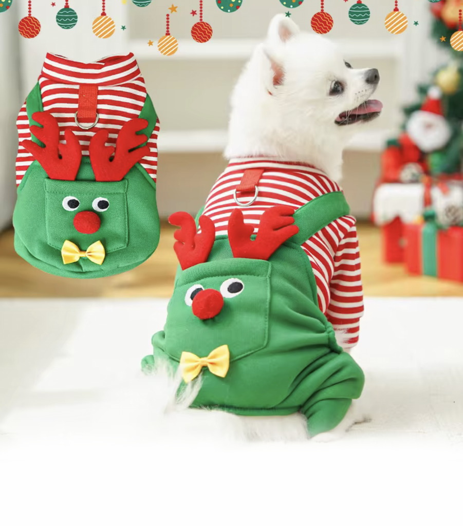 white christmas dresses Dog Christmas Santa Claus Costume, Red / XL main image 0